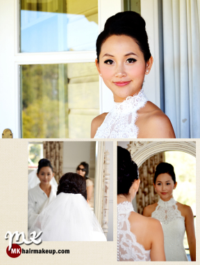Hunter Valley wedding, Asian wedding hair and makeup.