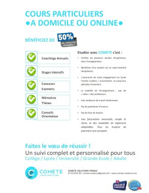 L'offre COMETE, une offre complète !