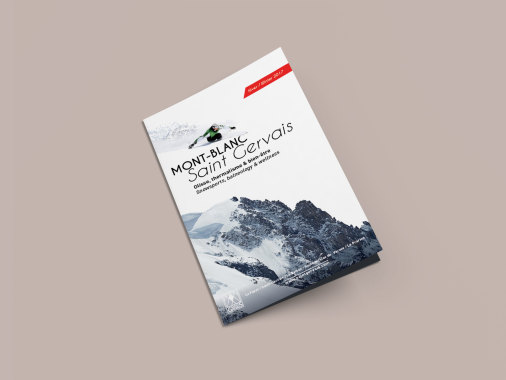 Conception et réalisation d'une brochure de 16 pages pour la station de ski "Mont-Blanc St Gervais"