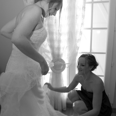 L'habillage de la mariée