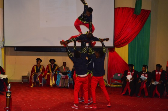 The PSK operforming at Gregory University Uturu 4th Matriculation Ceremony 