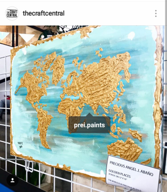 canvas painting (Map of the world)