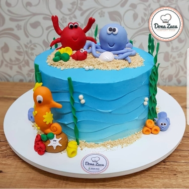 Tema fundo do mar- chantininho com pasta americana 