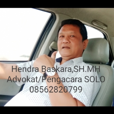 Advokat Surakarta - Hendra Baskara, Sh Mh - O*information hidden*O-799